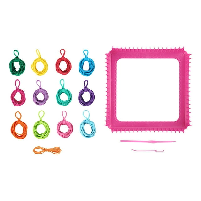 GUOOL Weaving Loom Kit Creative Toy Pot Holder Loops for Beginners Adults Knit Hat B