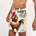 thumbnail image 6 of Mens Summer Beach Shorts Novelty Print Casual Loose Shorts on Clearance Multicolor,L, 6 of 6