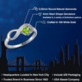 thumbnail image 2 of Gem Stone King 10K White Gold Green Peridot and White Diamond Accent Infinity Ring for Women (0.28 Cttw, Heart Shape 4MM, Gemstone August Birthstone, Size 7), 2 of 6