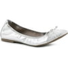 WHITE MOUNTAIN Shoes Sunnyside II Womens Ballet Flat 6.5 Wide Ice/Multi/Esprint