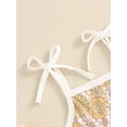 thumbnail image 6 of Musuos Toddler Girl Summer Jumpsuit 6M 12M 18M 24M 3Y 4Y Sleeveless Tie Strap Elastic Waist Floral Print Short Romper Casual Playsuit, 6 of 9