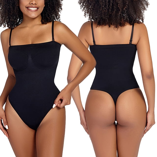 Women's Strapless Seamless Body Shaper - Removable Straps, Nylon, Snap Closure, S-XXL Sizes, All Occasions