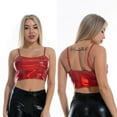 thumbnail image 2 of Pompotops Femmes Mode Casual Solide Couleur Backless Slim Sexy Bretelles Sans Manches, 2 of 9