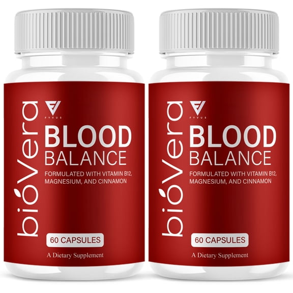 (2 Pack) Biovera Blood Balance Support, Biovera Supplement (120 Capsules)
