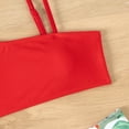 thumbnail image 6 of Little Girls 2 Piece Swimsuit Strap Bikini Sets Beach Bathing Suit Swimwear Red,7-8T Swimsuits For Girls, 6 of 7
