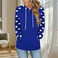 thumbnail image 2 of jtjvou Hoodie for Women Long Sleeve Polka Dots Pullover Sweatshirt Casual Oversized Tops 2025 Fashion Outfits Blue M, 2 of 6