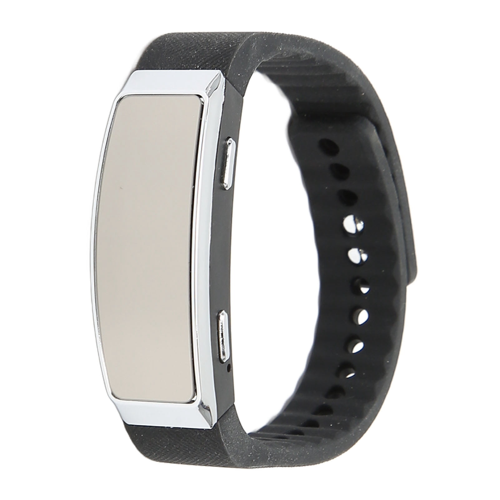 Recorder Watch HD Noise Reduction Voice Activated Rechargeable Music Player Recorder Wristband for Class Meeting Black 8GB