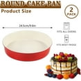 thumbnail image 7 of 9 Inch Round Cake Pan Set of 2 - Nonstick Carbon Steel Round Cake Baking Pans  Dishwasher Safe, Durable for Large Layer Cakes, Birthday & Christmas Baking, 7 of 7