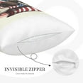 thumbnail image 2 of Plush Throw Pillow Covers, Cute Sloth American Flag Pillow Cases with Invisible Zipper, Breathable Microfiber Pillow Cases Standard Size for Sleeping Bedroom Sofa Living Room 16x24, 2 of 5