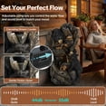 thumbnail image 5 of HOMEDIARY Outdoor Water Fountain, 23" H 5-Tier Cascading Waterfall Fountain with LED Lights & Adjustable Pump, Climbing Bears Water Feature with Natural Rock & Wood Finish for Patio, Backyard & Deck, 5 of 7