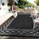 thumbnail image 5 of Alfombra exterior Garvee, 274x366 cm, impermeable, reversible, negro/blanco, 5 of 9