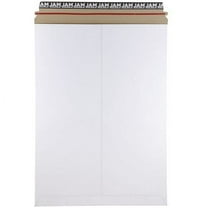 JAM Paper Flat Photo Mailing Envelopes, Peel & Seal, 13 x 18, White, 6 Pack
