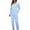 Sky Blue, variant on TINZ Women's Casual Lapel Button Print Long Sleeved Pajama Pants Two Piece Set Pajamas for Tall Women Plaid Pajama Shorts Pregnancy Pajamas for Women