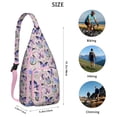 thumbnail image 3 of Colorful Butterflies Crossbody Bag - Lightweight Travel Sling Backpack with Adjustable Strap, Fashionable Anti-Theft Design for Outdoor Enthusiasts, 3 of 4