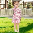 thumbnail image 5 of Girls' long-sleeved dress Vintage Bow and Roses Girls' A-line dress with ribbed cuffs Soft and comfortable, 5 of 6