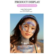 BEUKING Face Glitter Gel Mermaid Scale Gel, Holographic Chunky Glitter Gel for Body, Hair, Face, Nail, Eyeshadow, Long Lasting Liquid Glitter Cream, Fairy Costume Accessories Makeup for Women& Men