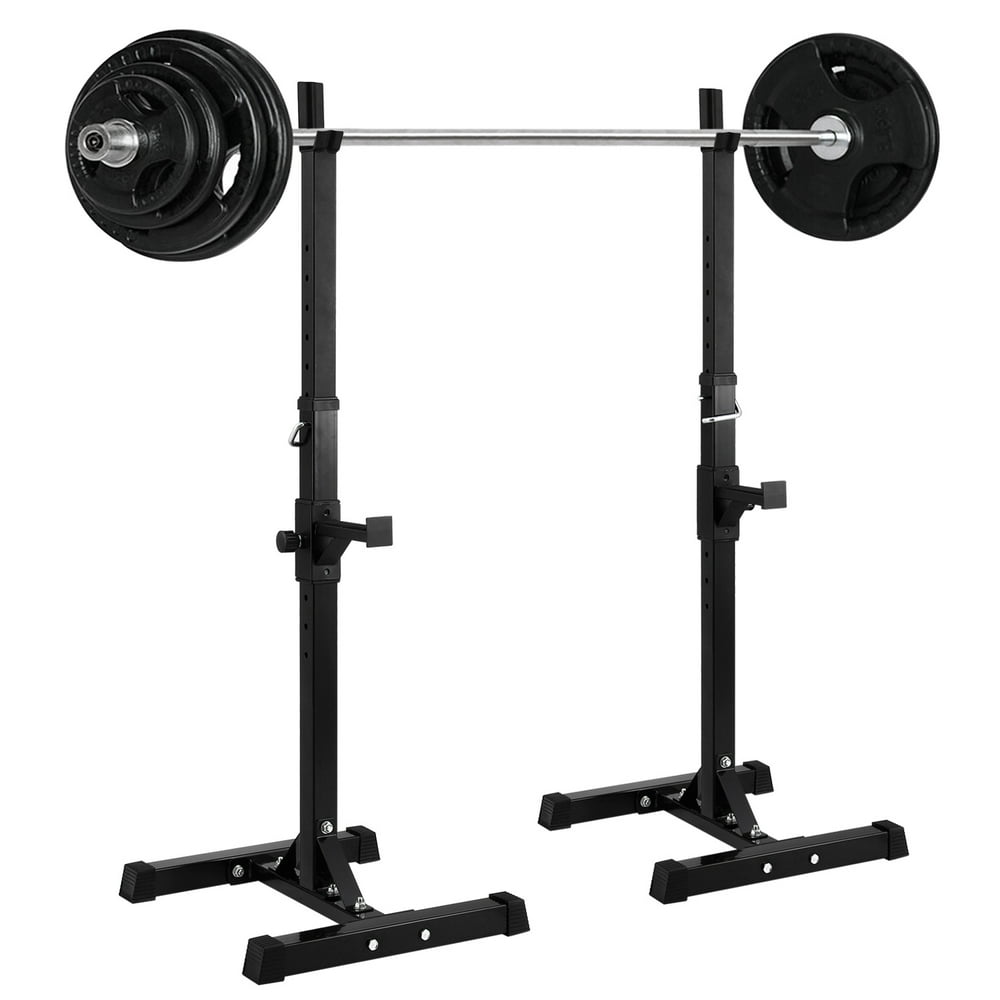 Ollieroo Barbell Rack 2PCS Gym Family Fitness Adjustable Squat Rack