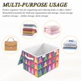 thumbnail image 7 of Storage Box With Lid 16.5x12.6x11.8In Foldable Stacked Household Storage Box Colorful Christmas Tree, 7 of 7