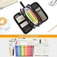 thumbnail image 5 of FORMRS Pencil Case with 3 Compartments Zipper Pouch, Elementary School Level and up, Black, 5 of 8