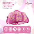 thumbnail image 4 of Emily Rose Kids Large Weekender Duffle Bag | Girls Duffel Bag with Removable Shoulder Carry Strap | 100% 600D Polyester | Perfect for sleepovers and overnight travel (Playful Hearts), 4 of 10