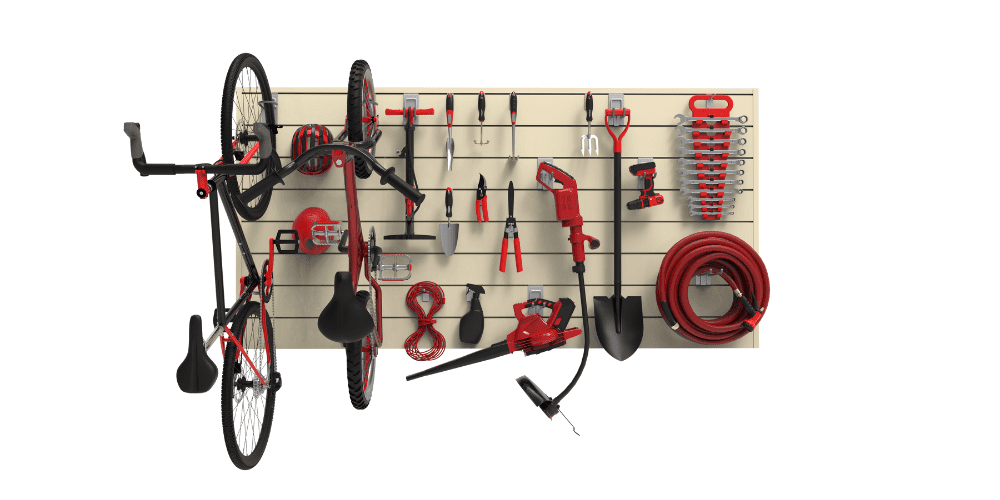 CrownWall PVC Slat Wall Panels Garage Wall and Home Organizer Storage System Heavy Duty