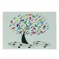thumbnail image 1 of Music Cutting Board, Tree with Musical Notes and Birds on Branch Happy Jolly Celebrating Playful Style, Decorative Tempered Glass Cutting and Serving Board, Small Size, Multicolor, by Ambesonne, 1 of 1