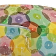 thumbnail image 3 of Abstract Pouf Cover with Zipper, Geometrical Image Rounds with Vintage Retro Designwith Rainbow Colors Art Print, Soft Decorative Fabric Unstuffed Case, 30" W X 17.3" L, Multicolor, by Ambesonne, 3 of 5