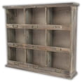 thumbnail image 3 of Dael Wooden 9 Cubby Wall Shelf - Brown, 3 of 5