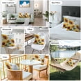 thumbnail image 6 of Waterproof Throw Pillow Covers Set of 2, 24x24 Inch Sunflower Bee Decorative Pillowcases Outdoor Pillow Slip Cushion Covers Set for Couch Tent Blue Striped Spring Farm Botanical Art, 6 of 7
