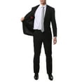 thumbnail image 3 of Paul Lorenzo MM Regular Fit Classic Black 2pc Suit~38S/32W, 3 of 4