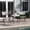 Black & White, variant on Emma + Oliver Three Piece Folding Bistro Set in Black and White PE Rattan with Black Metal Frames for Indoor and Outdoor Use