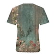 thumbnail image 4 of kaondbfi Summer Tops for Women Womens Casual Short Sleeve Tops Neck T Shirts Loose Fit Womens Essentials Fashion Clothing, 4 of 9