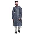 thumbnail image 2 of Atasi Indian Long Kurta For Mens Summer Wear Cotton Poplin Wedding Kurta Shirt, 2 of 7