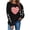 Multicolor, variant on Women's Graphic Printed Sweatshirt - Round Neck Long Sleeve No Hood Under $10