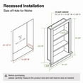 thumbnail image 7 of Hironpal Black 3-Tier Recessed Wall Mount Storage Cabinet – Sturdy Fully Assembled Wooden Utility Storage Shelf – Ideal for Home Kitchen, Bathroom, Laundry, Medicine Cabinet, 7 of 7