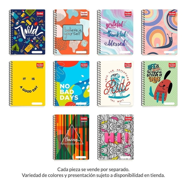 Cuaderno Profesional Scribe 100 Hojas de Raya Varios Colores 1 Pieza