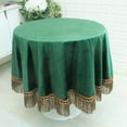 thumbnail image 6 of Tablecloth For Round Table,solid Color Tablecloth With Fringe Trim,soft Elegant Classic Dustproof Table Cover For Home Living Room Balcony Party Celebration-Black-180cm, 6 of 8