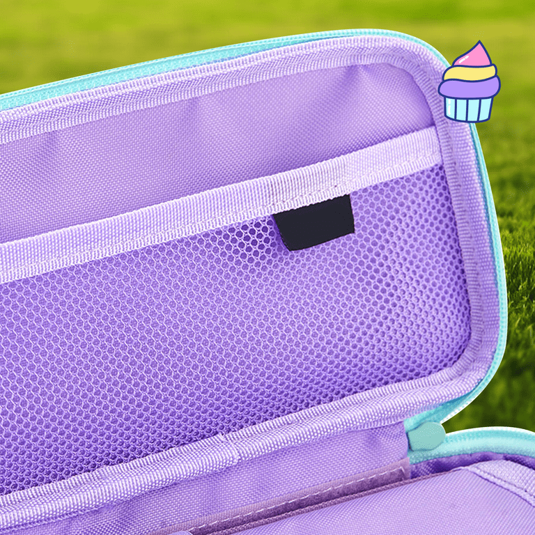 Marigold Cute Unicorn Pencil Case- Pen Holder Box With Pouch Bag Stationery  Organizer, Cute Pencil Bag with Metal Zipper - Purple
