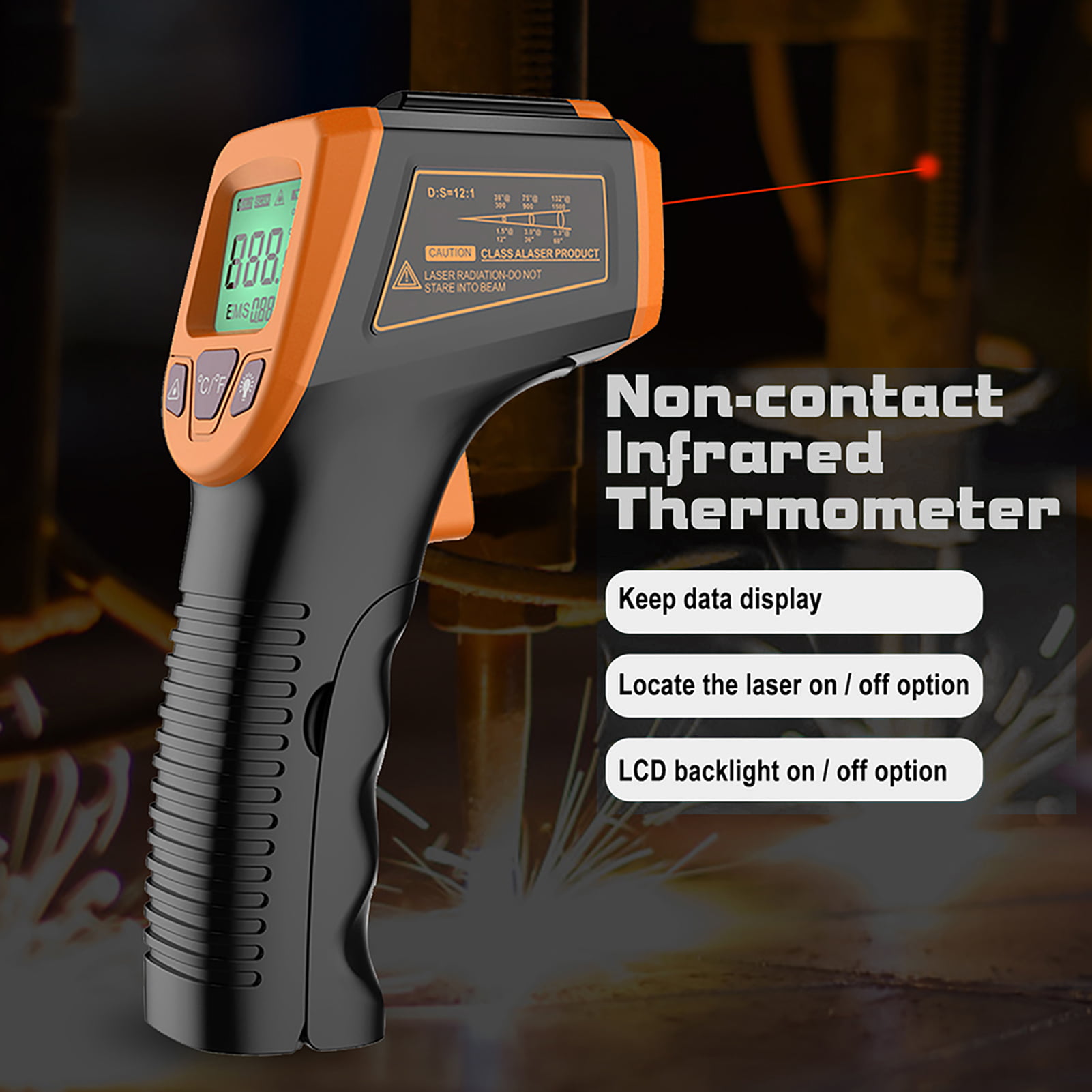 Cardinal ScanTemp 410 Handheld Infrared Thermometer Range 33°C to 500°C