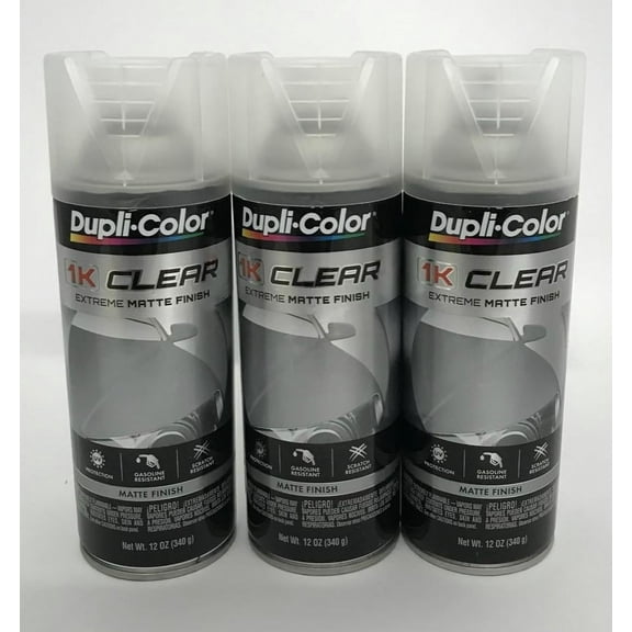 Duplicolor 1KCM-3PACK Clear Coat Matte Finish - 12 oz Aerosol Can
