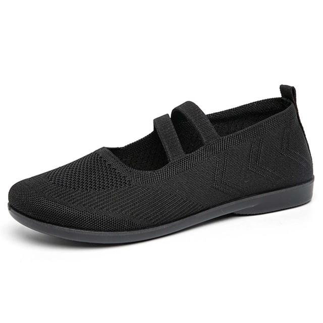 Casual Slip On Shoes Breathable Mesh Upper Summer Fashion Solid Color Comfortable Flat Loafers