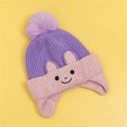 thumbnail image 2 of Toddler Hat Winter Knitted Hat With Pompom & Warm Lined - Thick Soft Yarn Cap,Warm Thermal for Cold Weather,Stylish Headwear for Outdoor Activities,Size:One Size, 2 of 4