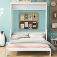 thumbnail image 3 of Harper & Bright Designs Queen Size Murphy Bed with Storage Shelf, Cabinet Beds Foldable Wall Bed Frame for Guest Room Home Office, White, 3 of 16