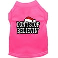thumbnail image 3 of Christmas Screenprinted Dog Shirt, "Don't Stop Believin", 3 of 10