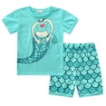 thumbnail image 1 of DDSOL Toddler Girls Summer Pyjamas Sleepwear Cotton Short Sleeve Pajamas Set 2-7T, 1 of 4