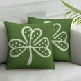 thumbnail image 2 of FUMJ  St Patrick's Day Lucky Clover Throw Pillow Covers, Green Luck Decoration for Sofa Couch  2pc, 2 of 6
