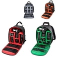 thumbnail image 4 of Mochila multifuncional para cámara, impermeable, para exteriores, ideal para senderismo, viajes, color rojo, 4 of 6