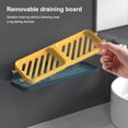 thumbnail image 2 of Estante de almacenamiento de pared para baño, organizador autoadhesivo, sin perforaciones, escurridor doméstico extraíble con colgador Almacenamiento y organización del hogar Azul amarillo Toystoory HA063243-01B, 2 of 6