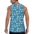 thumbnail image 3 of Easygdp Party Shark Cute Men's Tank Top, Sleeveless Muscle T Shirts, Breathable, Quick-Dry, Loose for Gym, Running, Fitness - 3X-Large, 3 of 9