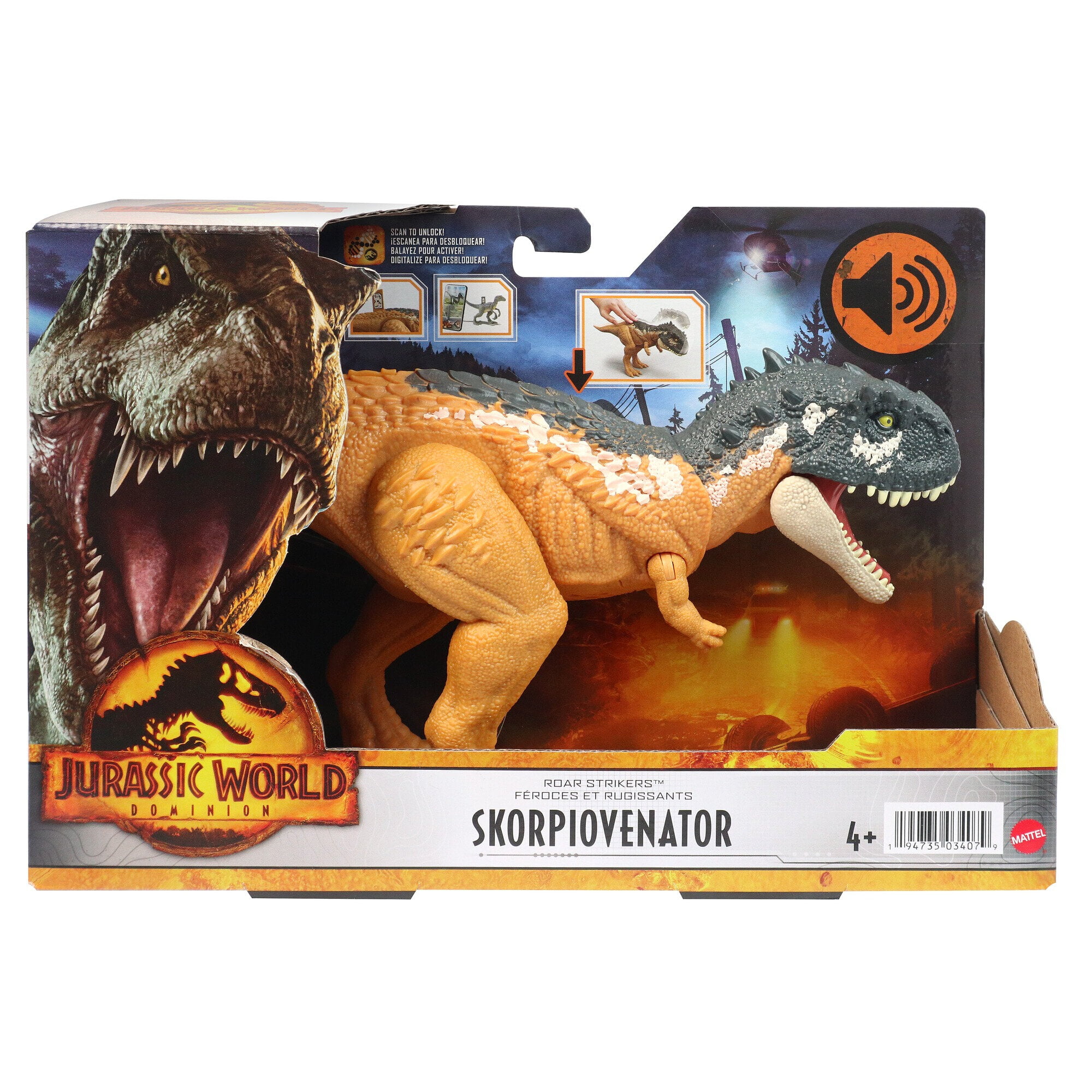 Jurassic World: Dominion Roar Strikers Dinosaur Figures Medium Size for 4  Year Olds & Up 